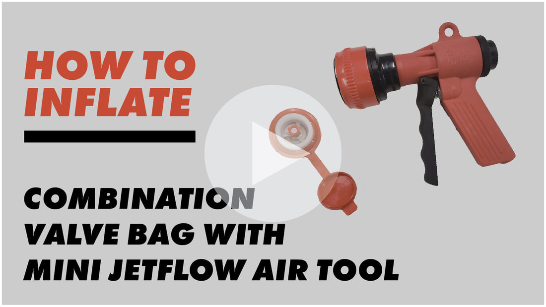 inflating the Combination Valve Bag ​with the Mini Jetflow Air Tool
