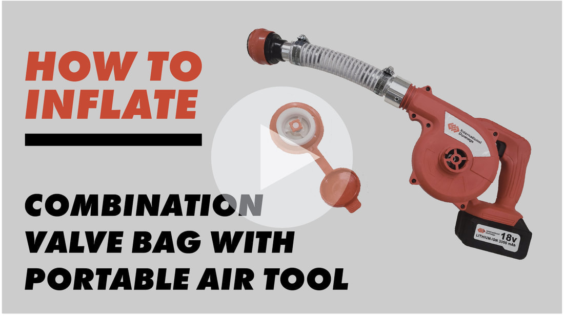 inflating the Combination Valve Bag ​with the Portable Air Tool